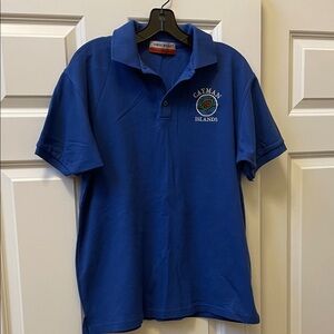 Cayman Islands Blue Polo Shirt with Embroidered Crest